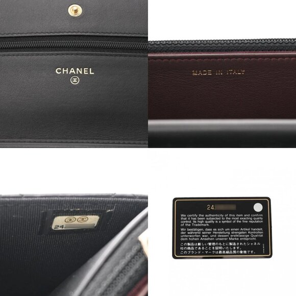 CHANEL 2.55 Matelasse Embroidered Chain Wallet Black/Noir - Picture 9 of 12
